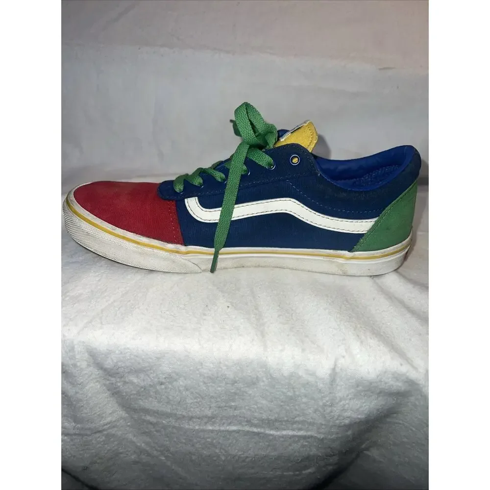 Vans Old Skool Off The Wall Primary Block Colors Youth Size 7 Skater Shoes‎
